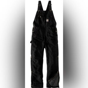 CARHARTT DUCK ZIP-TO-THIGH BIB OVERALL/QUILT LINED